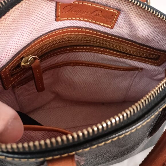 Dooney & Bourke Dillen Crossbody Satchel Pebble Grain Leather Navy - Picture 11 of 14